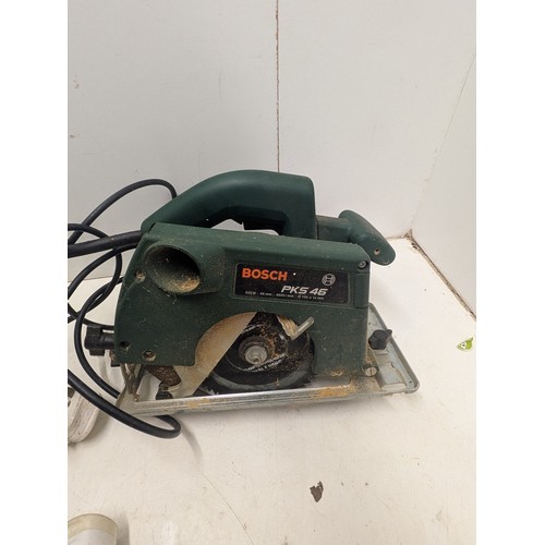 1709 - A Selection of Power tools including a bosch circular saw and black and decker drills