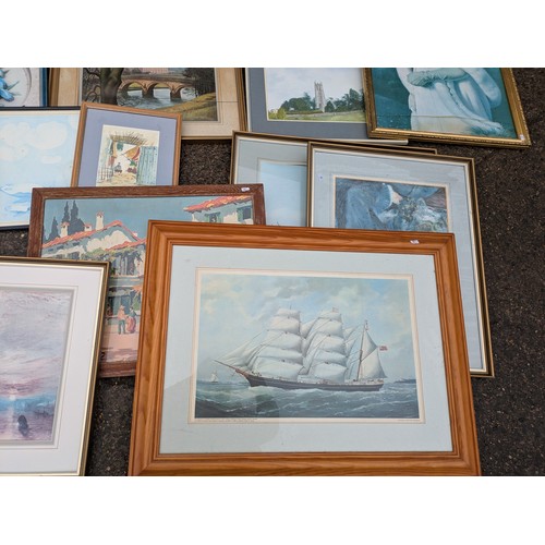 2101 - A large selection of framed pictures and prints of various subjects