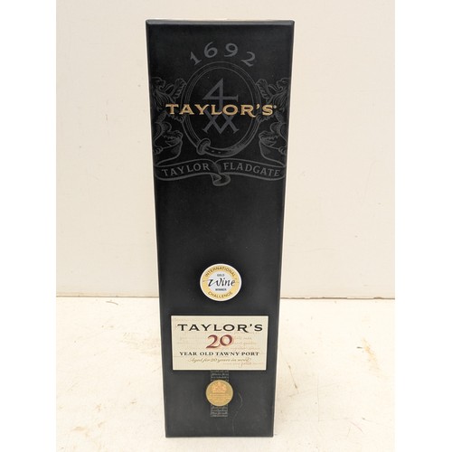 1958 - A bottle of Taylor 20 year old tawny port in box