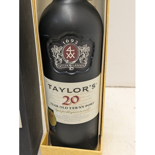 1958 - A bottle of Taylor 20 year old tawny port in box