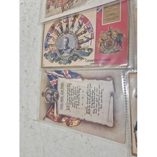 238 - In memoriam of Edward VII postcards together with several patriotic and coronation postcards