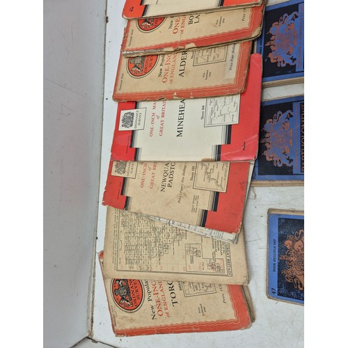 243 - Vintage tourist, road, rail and cycles Maps and Ordinance survey map