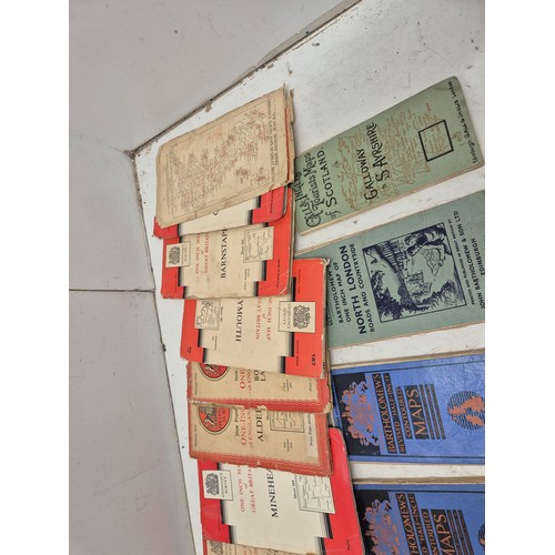 243 - Vintage tourist, road, rail and cycles Maps and Ordinance survey map