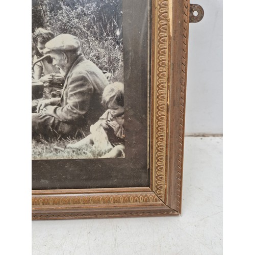 239 - Gypsies - A framed photograph Circa 1920s of family life