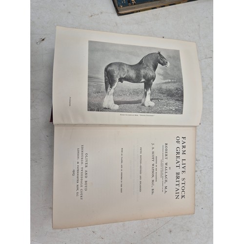 241 - Vintage farming manual - feeds and feeding livestock, And a barn book