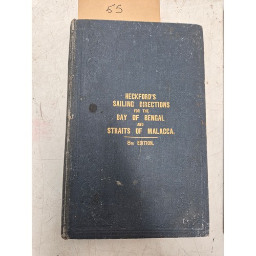 55 - A nice hard to find sailing directions for the East Coast Dungeness to Newcastle 1888 together with ... 