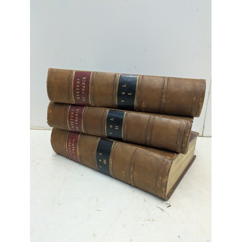 4 - The History of France in 3 Volumes by Thomas Wright.  Illustrated with engravings on steel.  Each vo... 