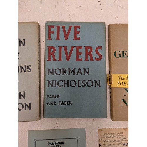 16 - The Pot Geranium with rare poetry society book surround.  Together with Five Rivers & The Old Man of... 