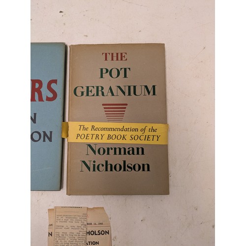 16 - The Pot Geranium with rare poetry society book surround.  Together with Five Rivers & The Old Man of... 