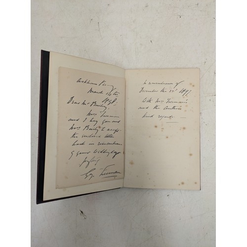 12 - Seaton Prize Poems by Gage Earle Freeman M.A. Signed by author & a personalised letter - 1883