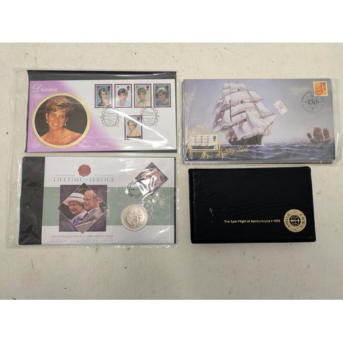 259 - Apollo Soyuz First day cover postcards together with Cutty Sark First day covers and Nelson victory ... 