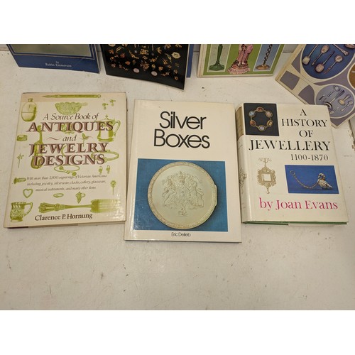 250 - Jewelry silver and plate antique books