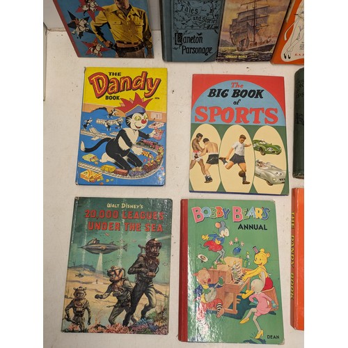 254 - Vintage boys books to include books by Percy f. Westerman, Bobby bear, dandy, Etc