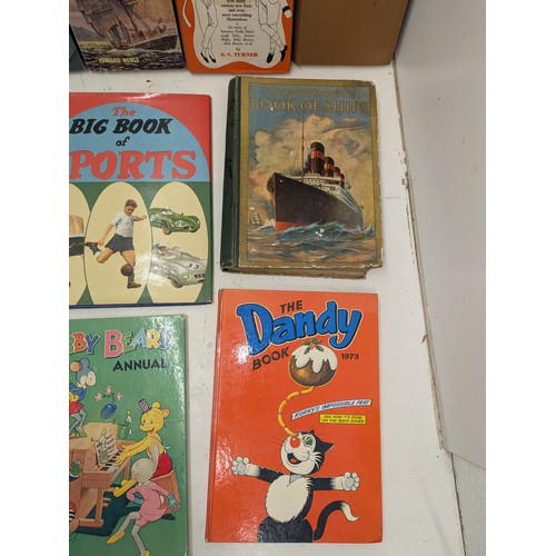 254 - Vintage boys books to include books by Percy f. Westerman, Bobby bear, dandy, Etc