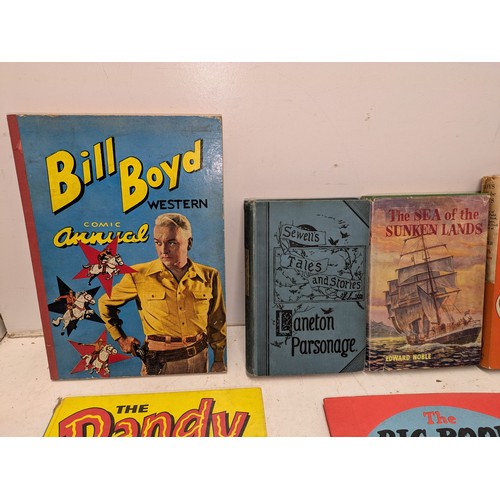 254 - Vintage boys books to include books by Percy f. Westerman, Bobby bear, dandy, Etc