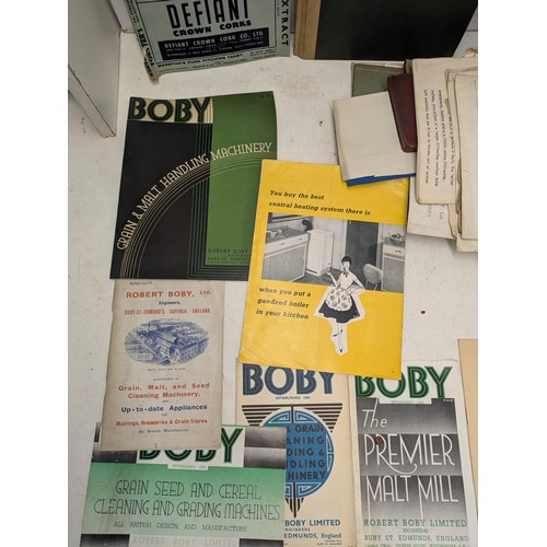 52 - A large and interesting collection of mainly World War II brochures booklets receipts Etc. For Rober... 