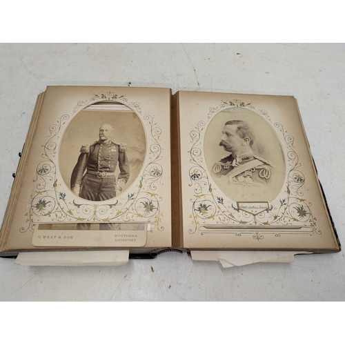 1 - A mid to late Victorian family album showing various military figures within the Jones family - both... 