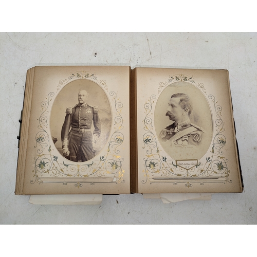 1 - A mid to late Victorian family album showing various military figures within the Jones family - both... 