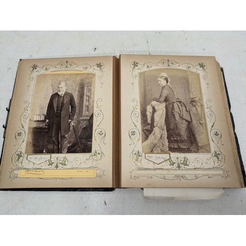 1 - A mid to late Victorian family album showing various military figures within the Jones family - both... 