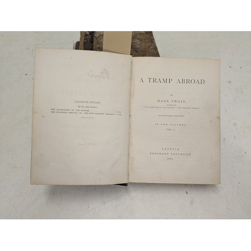 32 - The Italian schools of painting by the Reverend JT. James 1820, together with a tramp abroad volume ... 