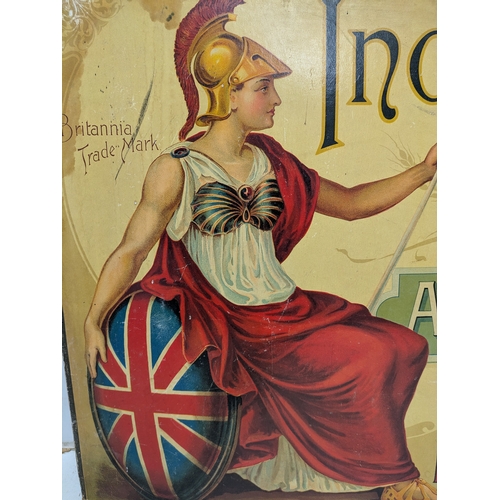 275 - Original Britannia Ind Coope & Company Brewery advertising poster in card format showing medals awar... 