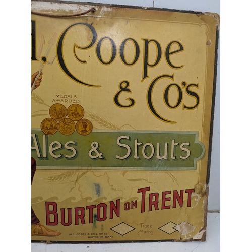 275 - Original Britannia Ind Coope & Company Brewery advertising poster in card format showing medals awar... 