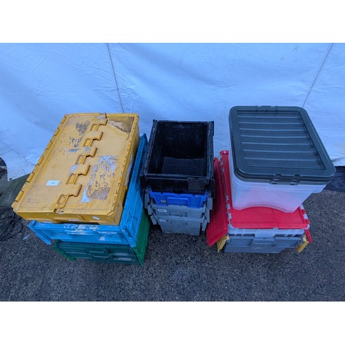 232 - A large selection of plastic storage boxes