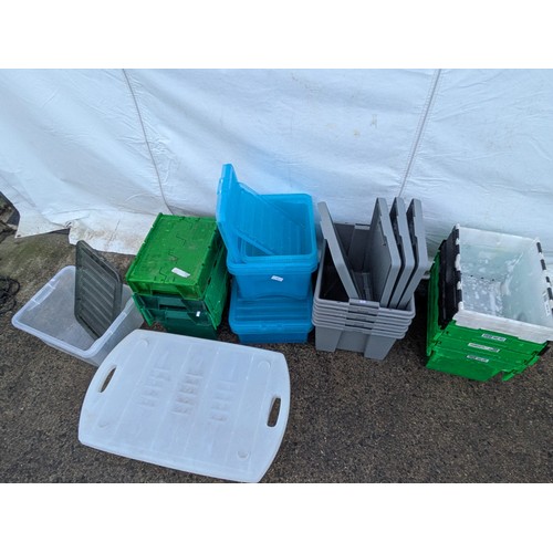 233 - A large selection of plastic storage boxes