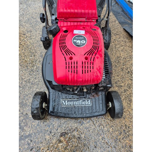 226 - A Mountfield Petrol Lawn Mower With an rv40 150cc engine in need of restoration