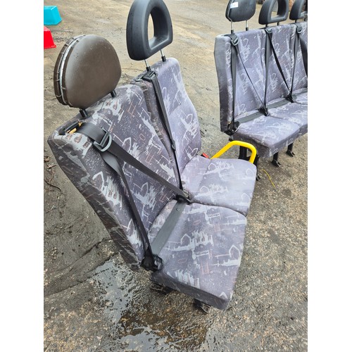 212 - A Selection of ISRI bolt in mini bus seats with test compliant seatbelts built in