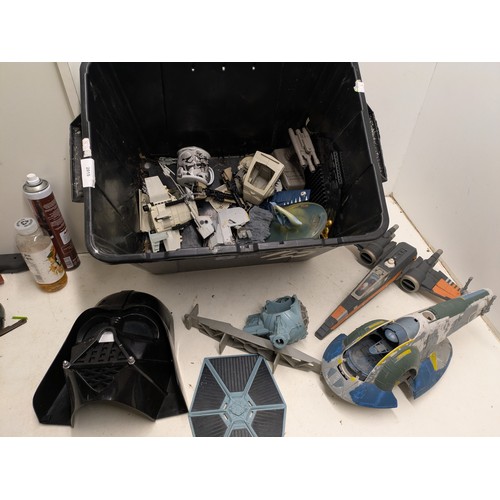 2146 - A Selection of Star wars toys including modern and Vintage Parts