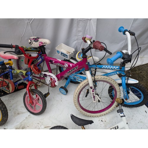 31 - A selection of various children's bikes including stinger and Apollo