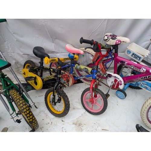 31 - A selection of various children's bikes including stinger and Apollo