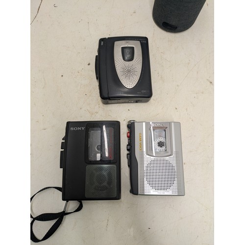 1245 - A selection of 5 portable cassette players including Sony, Amazon Alexa