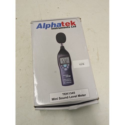 1276 - An alphatech model tek1345 mini sound level metre