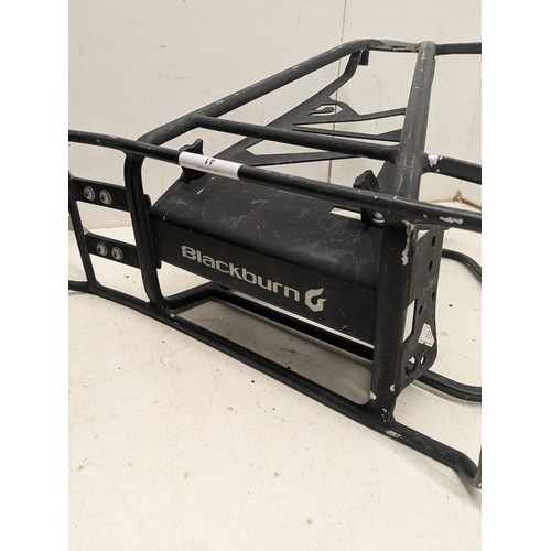 41 - A Blackburn bicycle saddle bag rack with an altura pannier