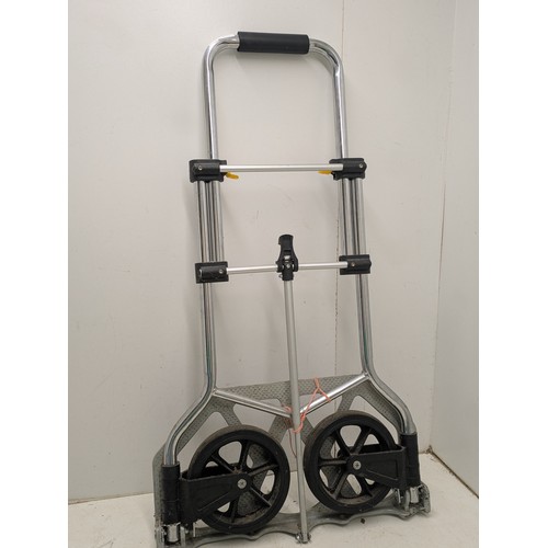 15 - A pair of collapsible metal sack trucks