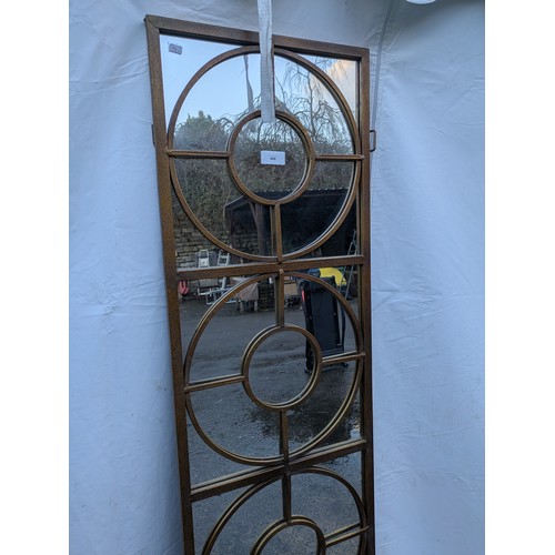 406 - An interesting wall mounted metal framed mirror