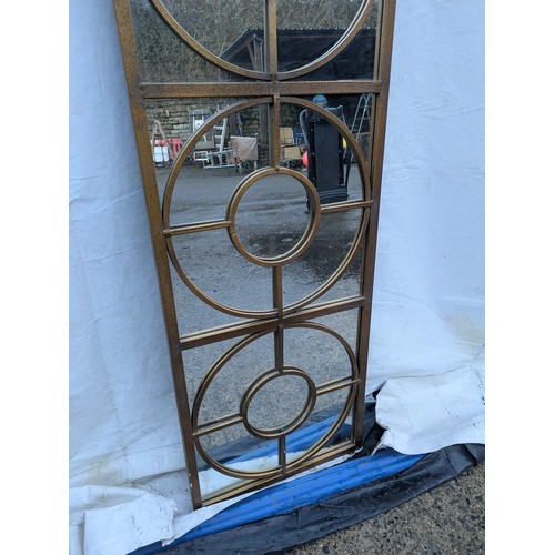 406 - An interesting wall mounted metal framed mirror