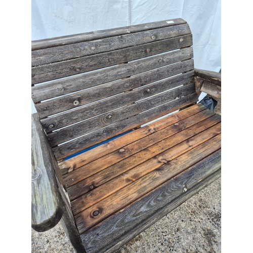 23 - A pine outdoor bench