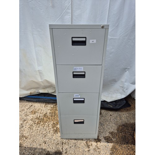 428 - A grey metal 4 draw filing cabinet