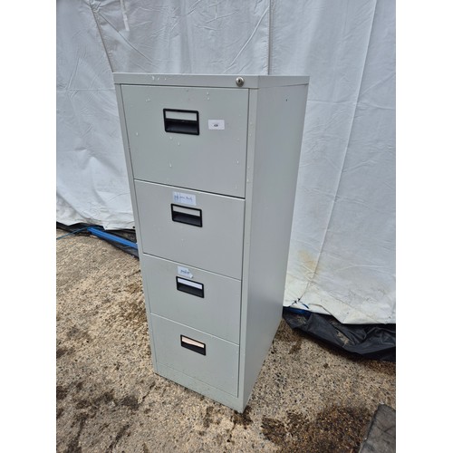 428 - A grey metal 4 draw filing cabinet