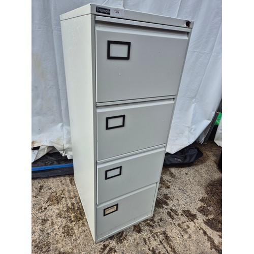 429 - A grey metal 4 draw filing cabinet