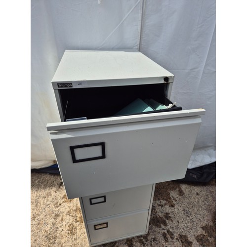 429 - A grey metal 4 draw filing cabinet