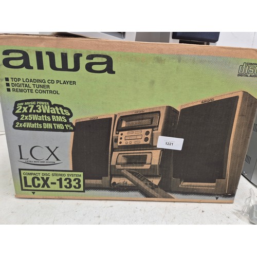 1221 - A retro Aiwa LCX-133 micro component hifi system in original box