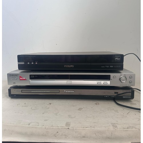 1286 - A selection of 3 DVD players including Sony DVP-NS330