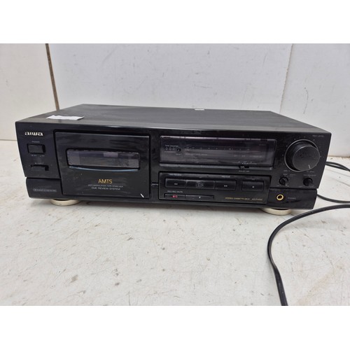 1207 - An Aiwa AD-F450 Stereo Cassette Deck hifi separate