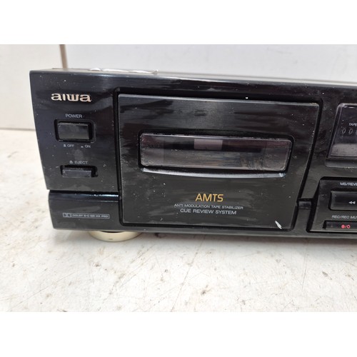 1207 - An Aiwa AD-F450 Stereo Cassette Deck hifi separate