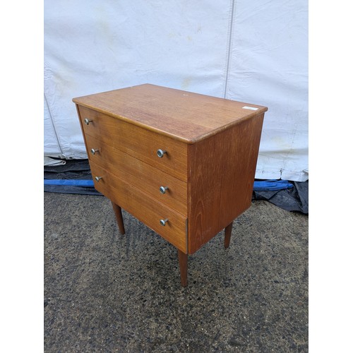 405 - A retro style pine 3 draw chest of draws