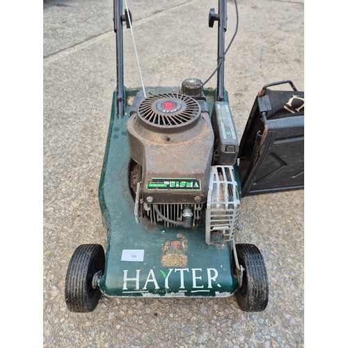 100 - A Hayter Harrier 41 petrol lawnmower with a Tecumser 3.7hp motor